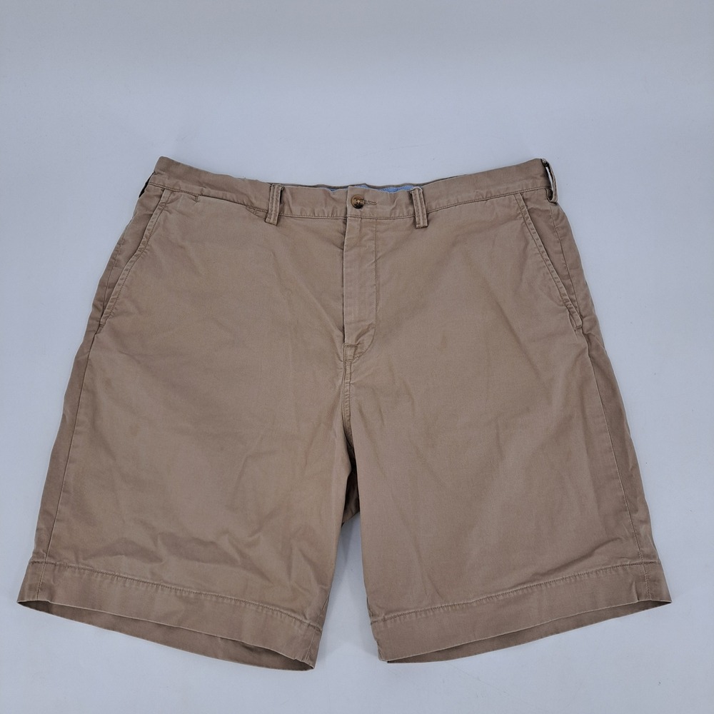 Polo Ralph Lauren Stretch Classic Fit Chino Shorts Mens 38 Cotton Twill Khaki